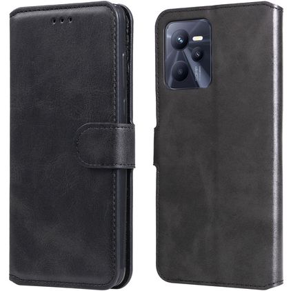 Mobigear Wallet Housse Realme C35 Etui Porte-Monnaie - Noir