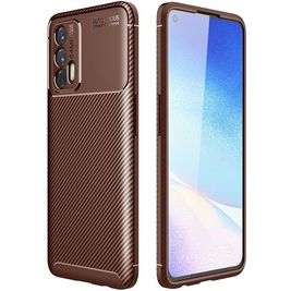 Mobigear Racing Coque Realme GT Coque arrière en TPU Souple - Marron