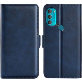 Mobigear Slim Magnet Housse Motorola Moto G71 5G Etui Porte-Monnaie - Bleu