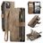 Caseme C30 Housse iPhone 14 Etui Porte-Monnaie - Marron