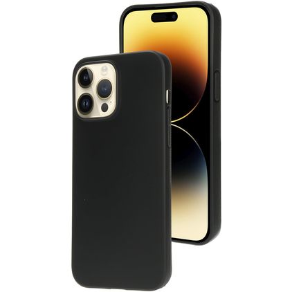 Mobiparts Classic Coque iPhone 14 Pro Max Coque arrière en TPU Souple - Matt Black