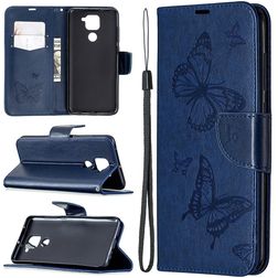 Mobigear Butterfly Housse Xiaomi Redmi Note 9 Etui Porte-Monnaie - Bleu