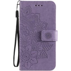 Mobigear Flowers Housse OPPO A54 5G Etui Porte-Monnaie - Violet