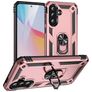 Mobigear Armor ring Coque Samsung Galaxy A37 Coque arrière Rigide Anti-Chocs avec Anneau-Support - Rose doré