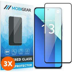 Mobigear Premium Xiaomi Redmi 13 4G Verre trempé Protection d'écran - Compatible Coque (Lot de 3)