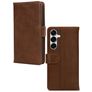 Mobilize Wallet Housse Samsung Galaxy S26 Plus Etui en Cuir Véritable Porte-Monnaie - Marron