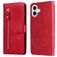Mobigear Zipper iPhone 17 Étui Portefeuille - Rouge