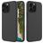 Mobigear Rubber Touch Coque iPhone 16 Pro Max Coque arrière en Silicone - Noir
