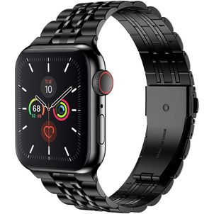 Mobigear Monaco Bracelet Acier Apple Watch Fermeture boucle déployante - 42/41/40/38 mm - Noir