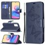 Mobigear Butterfly Housse POCO M3 Pro Etui Porte-Monnaie - Bleu