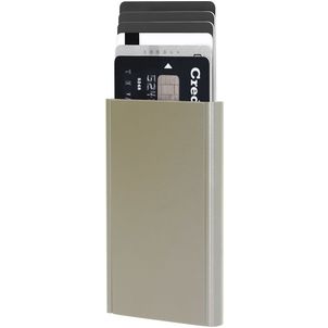 Mobiparts Cardprotector Porte-cartes Aluminium - 6 cartes - Compatible MagSafe - Or