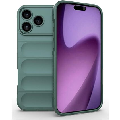 Mobigear Bumpy Coque iPhone 18 Pro Max Coque arrière en TPU Souple - Vert