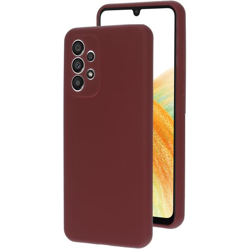 Mobiparts Coque Samsung Galaxy A33 Coque arrière en Silicone - Plum Red
