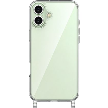 Mobigear Mix & Match Transparent iPhone 16 Plus TPU souple Coque avec cordon - Transparent