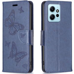 Mobigear Butterfly Xiaomi Redmi Note 12 Étui Portefeuille - Bleu