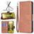 Mobigear Excellent Housse Motorola Moto E32s Etui Porte-Monnaie - Marron
