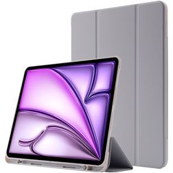 Mobigear Tri-Fold Gel Coque iPad Air 13 Pouces (2026) Etui en TPU,Similicuir + Porte-crayon - Gris