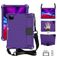 Mobigear HexStrap Coque iPad Air 5 (2022) Coque arrière en Plastique rigide,EVA + Porte-crayon + Bandoulière + Support Amovible - Violet