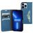 Mobiparts Classic Wallet Housse iPhone 13 Pro Etui Porte-Monnaie - Steel Blue
