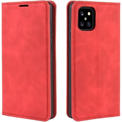 Mobigear Retro Slim Samsung Galaxy Note 10 Lite Étui Portefeuille - Rouge
