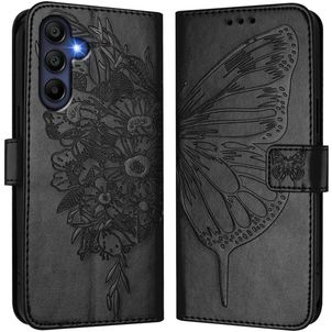 Mobigear Flowers Housse Samsung Galaxy A17 Etui Porte-Monnaie - Noir