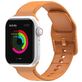 Mobigear Dashed Bracelet Silicone Apple Watch Fermeture boucle ardillon - 42/41/40/38 mm - Cognac