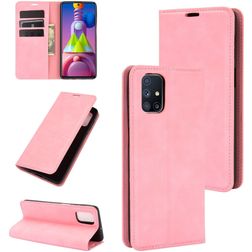 Mobigear Retro Slim Housse Samsung Galaxy M51 Etui Porte-Monnaie - Rose