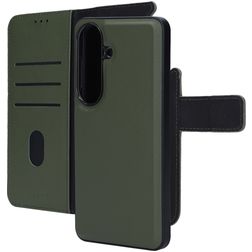 Mobiparts Housse Samsung Galaxy S26 Etui avec Coque Détachable en Cuir Véritable Porte-Monnaie - Vert