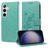 Mobigear Flowers Housse Samsung Galaxy S25 Plus Etui Porte-Monnaie - Vert