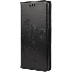 Mobigear Flowers Housse Xiaomi Redmi Note 10 5G Etui Porte-Monnaie - Noir