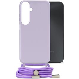 Mobilize Lanyard Gelly Samsung Galaxy A05s Coque avec cordon en TPU Souple - Pastel Purple