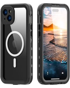 RedPepper Waterproof Coque iPhone 15 MagSafe Coque arrière Imperméable Rigide Anti-Chocs - Noir
