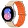 Mobigear Ocean Bracelet Silicone Smartwatch Fermeture boucle ardillon - Connexion universelle de 22 mm - Orange / Lumière stellaire