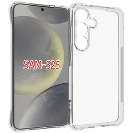 Mobigear Cushion Coque Transparente Samsung Galaxy S25 Coque arrière en TPU Souple - Transparent
