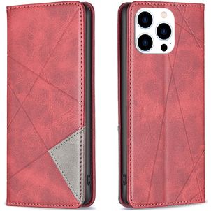 Mobigear Rhombus Slim Housse iPhone 15 Pro Etui - Rouge
