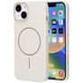 Mobiparts Slim Line Coque iPhone 14 MagSafe Coque arrière Rigide - Off White