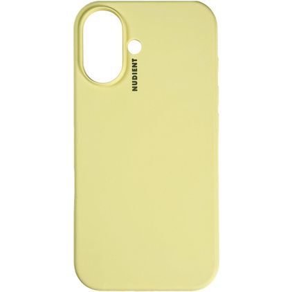 Nudient Base iPhone 16 Plus Silicone Coque arrière - Pale Yellow