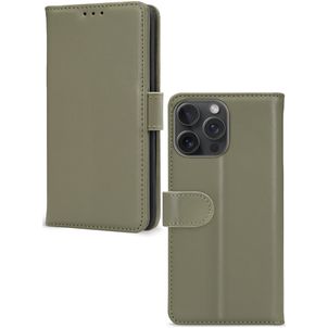 Mobilize Premium Gelly Wallet Housse iPhone 15 Pro Max Etui Porte-Monnaie - Vert