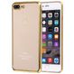 Mobigear Royal Coque iPhone 8 Plus Coque arrière en TPU Souple - Transparent / Or