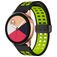 Mobigear Sport Plus Mag Bracelet Silicone Smartwatch Fermeture magnétique - Connexion universelle de 22 mm - Noir / Vert