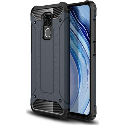 Mobigear Outdoor Coque Xiaomi Redmi Note 9 Coque arrière Rigide Anti-Chocs - Dark Blue