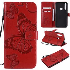 Mobigear Butterfly Housse Huawei P Smart Z Etui Porte-Monnaie - Rouge