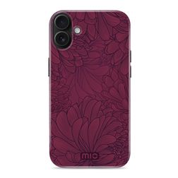 MIO Coque iPhone 16 MagSafe Coque arrière Rigide - Berry Blooms