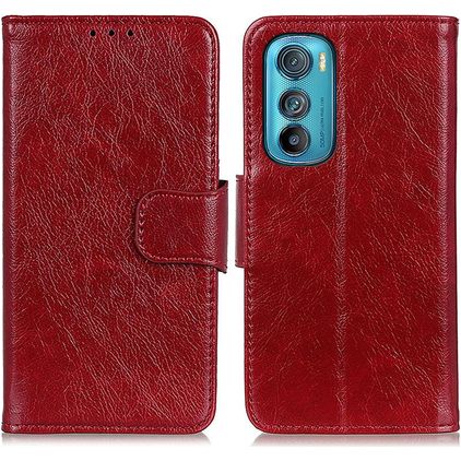 Mobigear Classy Housse Motorola Edge 30 Etui Porte-Monnaie - Rouge