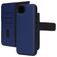 Mobiparts Housse iPhone 16e Etui avec Coque Détachable en Cuir Véritable Porte-Monnaie - Bleu