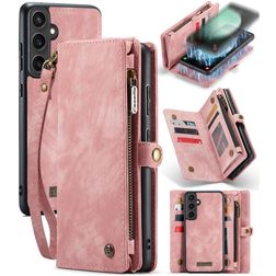 CaseMe 008 Samsung Galaxy S23 FE Coque Étui 2en1 avec coque amovible Portefeuille - Rose