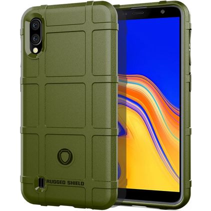 Mobigear Rugged Shield Coque Samsung Galaxy A01 Core Coque arrière en TPU Souple Anti-Chocs - Vert