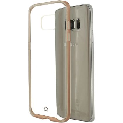 Mobilize Gelly Plus Coque Samsung Galaxy S7 Edge Coque arrière en TPU Souple - Transparent / Rose doré