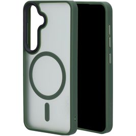 Mobiparts Hardcover Coque Samsung Galaxy S25 MagSafe Coque arrière Rigide - Satin Green
