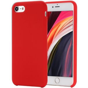 Mobigear Rubber Touch Coque iPhone SE (2020) Coque arrière en Silicone - Rouge